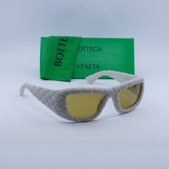 Bottega Veneta BV1303S 006 Square Sunglasses - Chalk White/Brown main image 9